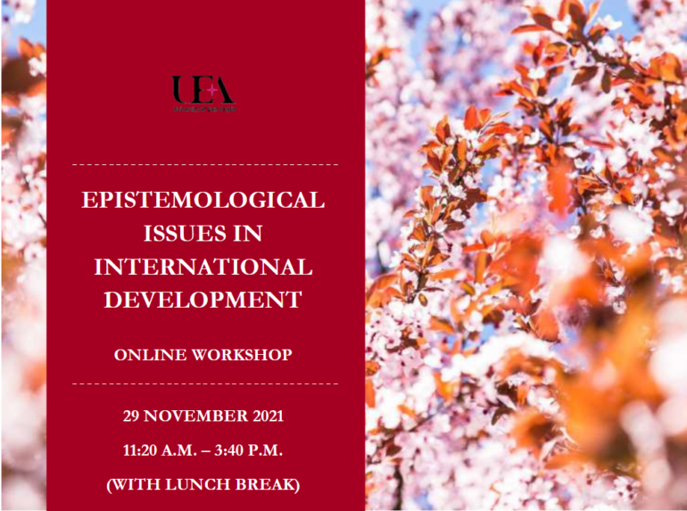 Online Workshop: Epistemological Issues in International Development 2021