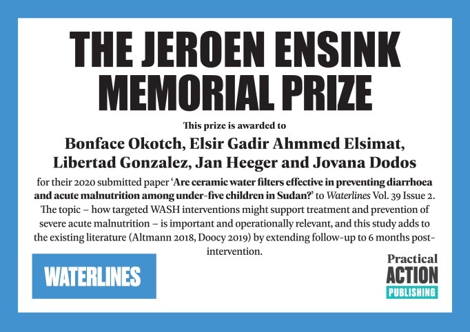 The Jeroen Ensink Memorial Prize: Winning article announced for 2021!