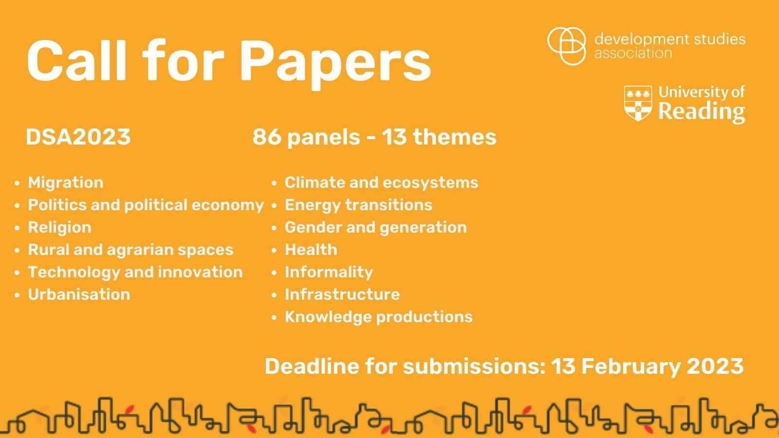 DSA2023 Call for Papers — Development Studies Association