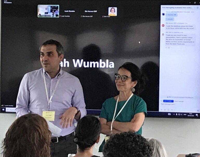 Ibrahim Natil and Emanuela Girei from the NGO and development study group